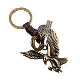 Genuine Leather Retro Handmade Key chain Cute Animal Shape Keyring Pedant Charm Car Keys Accessories for Women Men