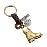 Genuine Leather Retro Handmade Key chain Cute Animal Shape Keyring Pedant Charm Car Keys Accessories for Women Men