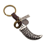 Genuine Leather Retro Handmade Key chain Cute Animal Shape Keyring Pedant Charm Car Keys Accessories for Women Men