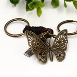 Elephant Key Chains Punk Vintage Genuine Leather Keychain Handmade Men's Car Key Holder Keyring Diy