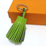 Luxury Personalized Handmade Real Leather Tassel Keychain Metal Keyring Women Bag Charm Accessory Handbag Key Chain Car Pendant